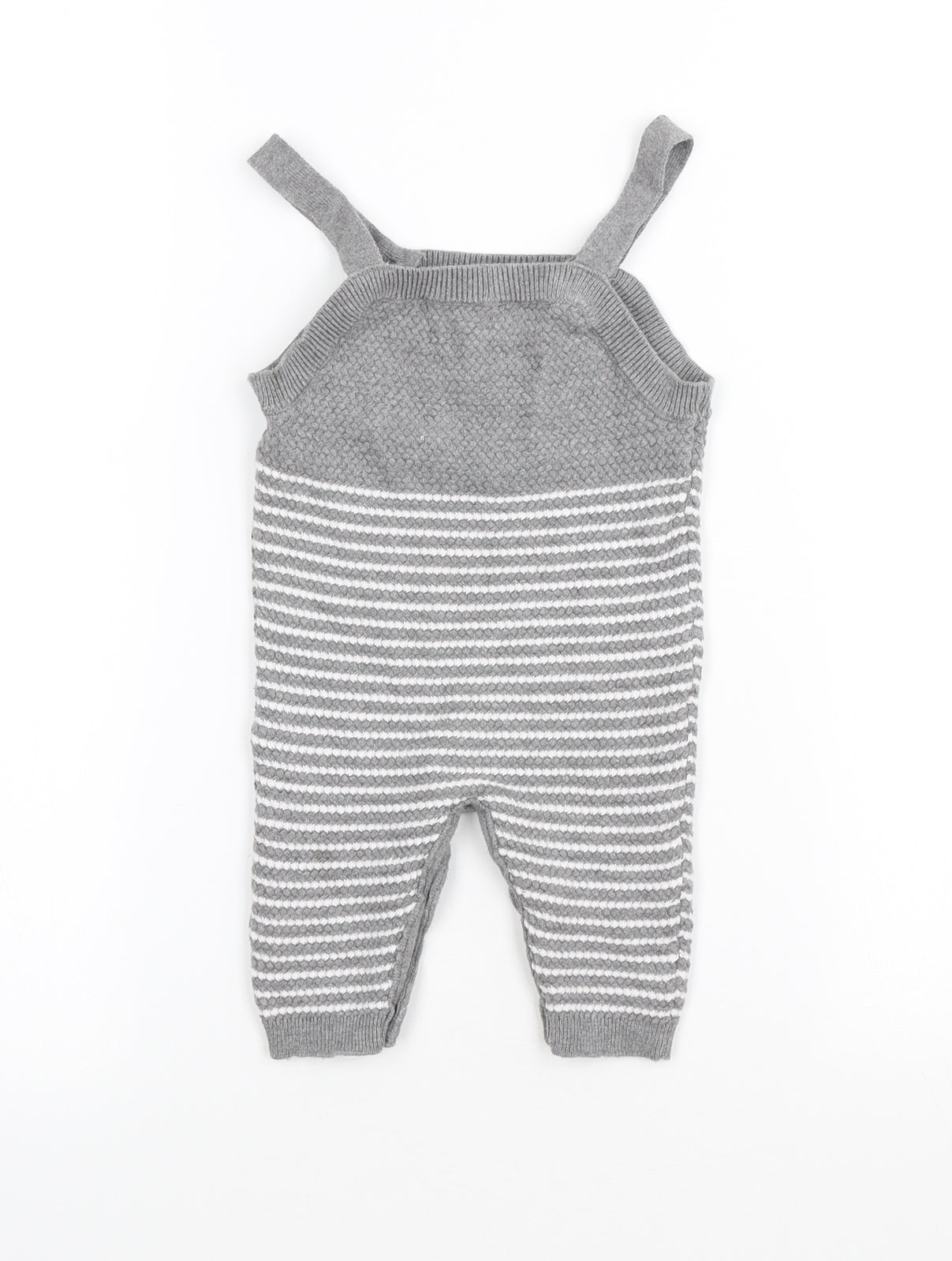 Matalan Baby Green Striped Cotton Jumpsuit Outfit/Set Size 0-3 Months Button