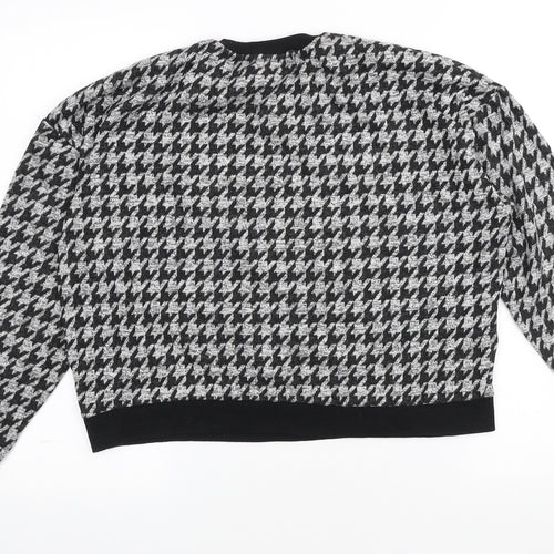 New Look Womens Multicoloured Crew Neck Herringbone Viscose Pullover Jumper Size M
