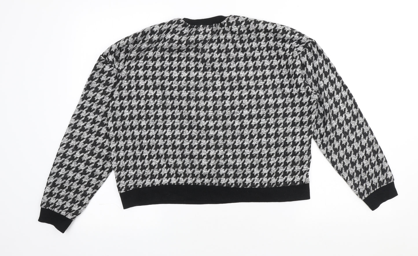 New Look Womens Multicoloured Crew Neck Herringbone Viscose Pullover Jumper Size M