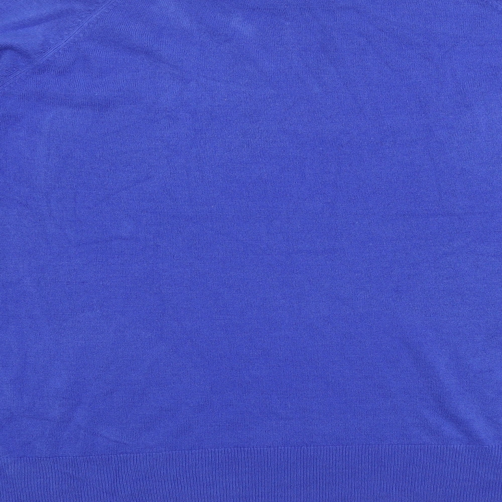 TU Womens Blue Crew Neck Acrylic Pullover Jumper Size 22