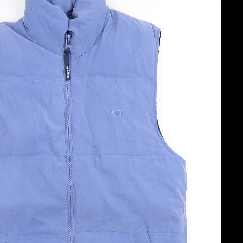 Puffa Mens Blue Gilet Jacket Size M Zip