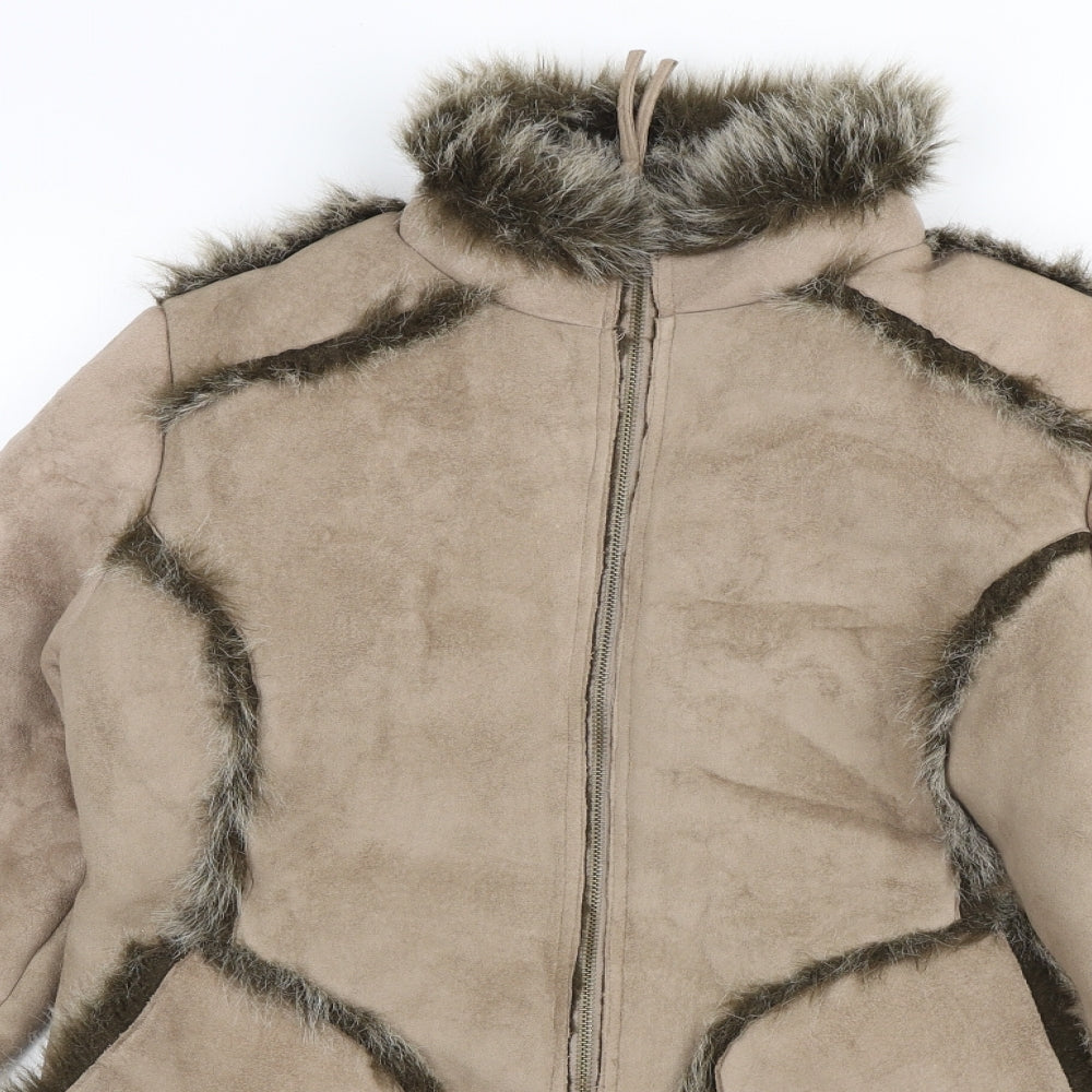 Denim & Co. Womens Brown Jacket Size 10