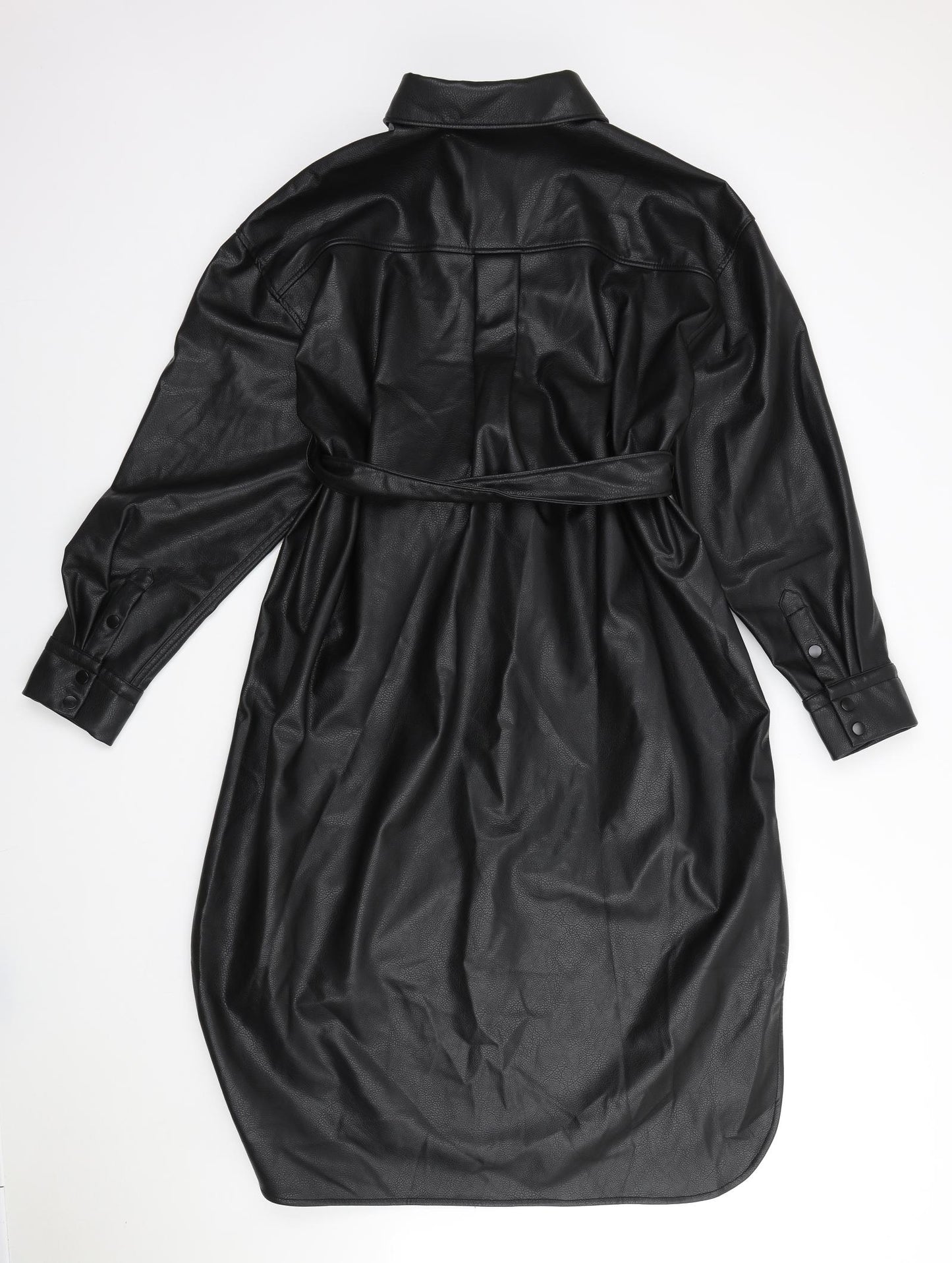Weekday Womens Black Polyester Jacket Dress Size M Collared
