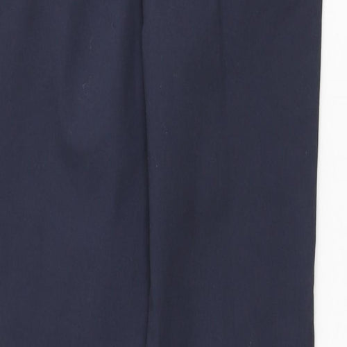 Denim & Co. Boys Blue Cotton Chino Trousers Size 10-11 Years Regular Zip