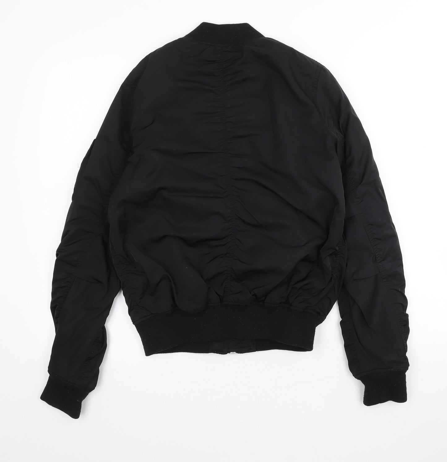 Topshop Womens Black Bomber Jacket Jacket Size 8 Zip