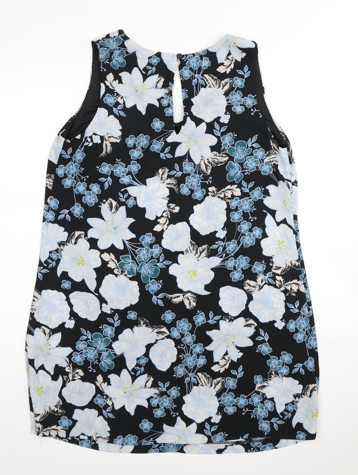 Atmosphere Womens Black Floral Polyester Sheath Size 16 V-Neck