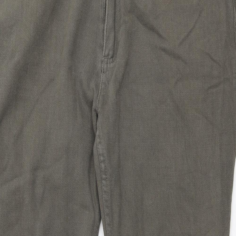 Trait Mens Green Cotton Straight Jeans Size 38 L32 in Regular Zip