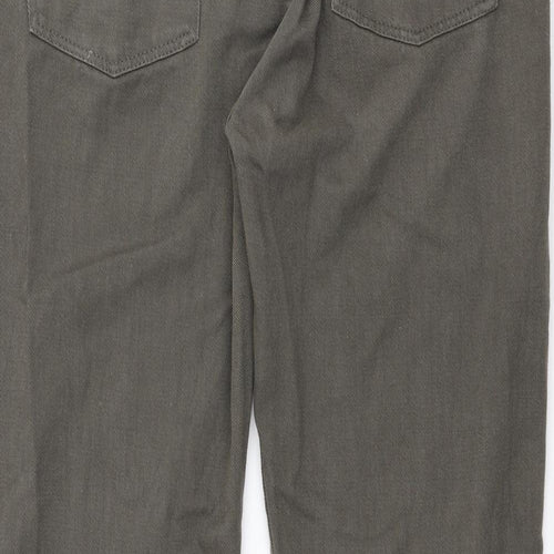 Trait Mens Green Cotton Straight Jeans Size 38 L32 in Regular Zip