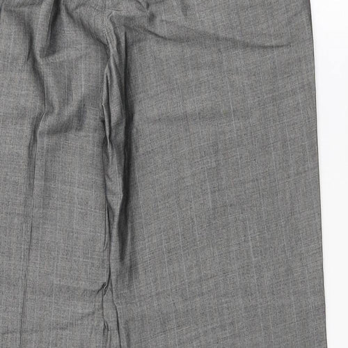 NEXT Womens Grey Viscose Trousers Size 8 L24 in Regular Zip