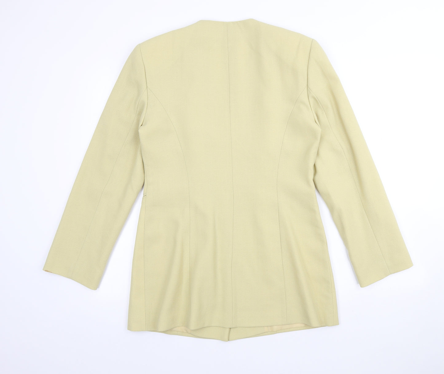 Jacques Vert Womens Yellow Polyester Jacket Blazer Size 12