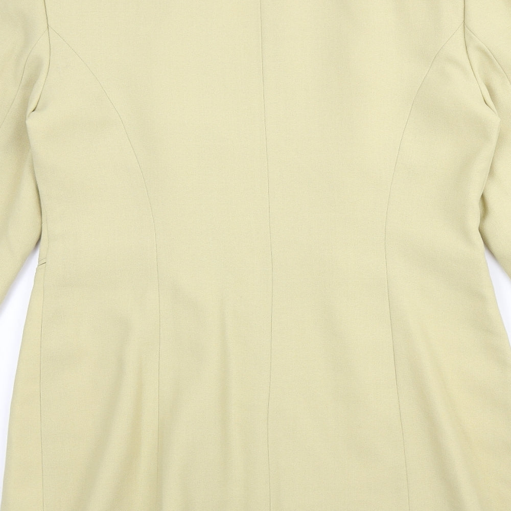 Jacques Vert Womens Yellow Polyester Jacket Blazer Size 12