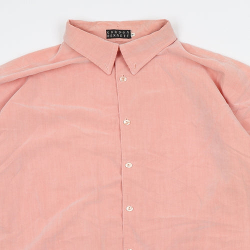 Gordon Bennett Womens Pink Polyester Shirt Dress Collared