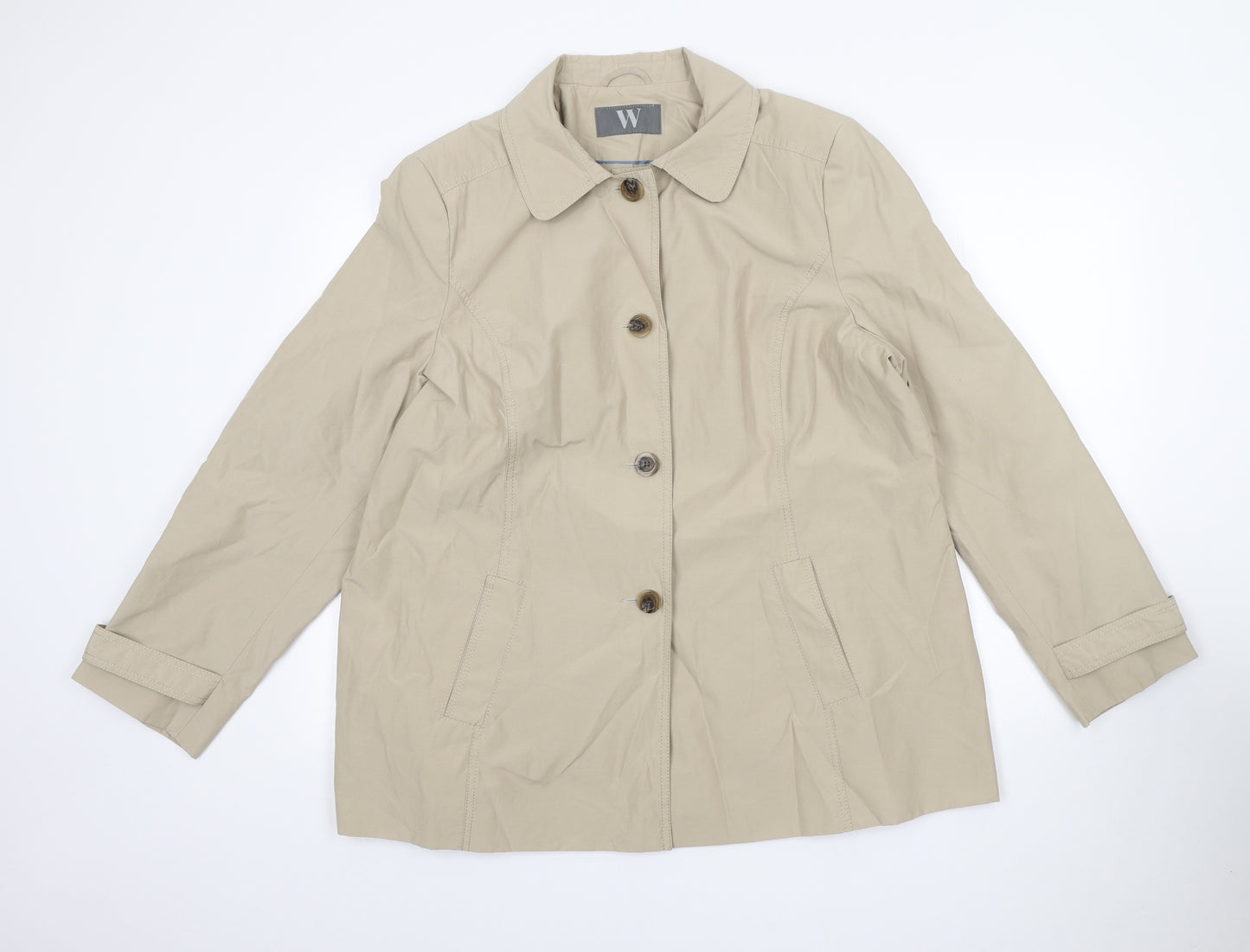 BHS Womens Beige Pea Coat Coat Size 20