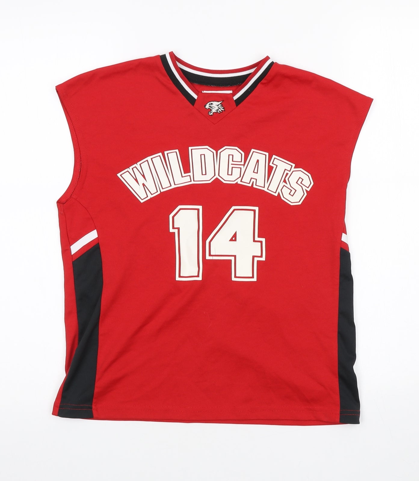 Disney Boys Red Polyester Basic Tank Size 11-12 Years Crew Neck - High School Musical