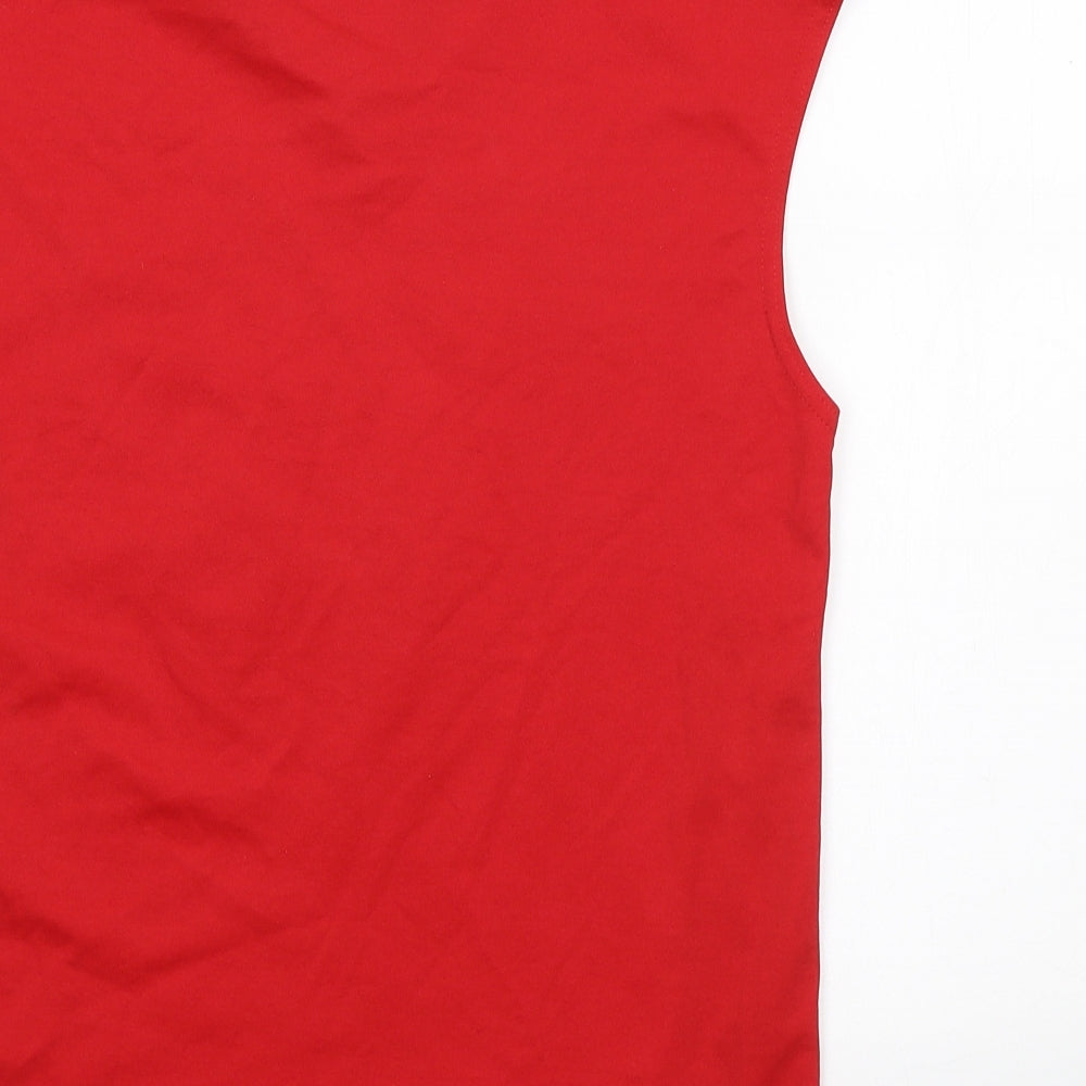 Disney Boys Red Polyester Basic Tank Size 11-12 Years Crew Neck - High School Musical