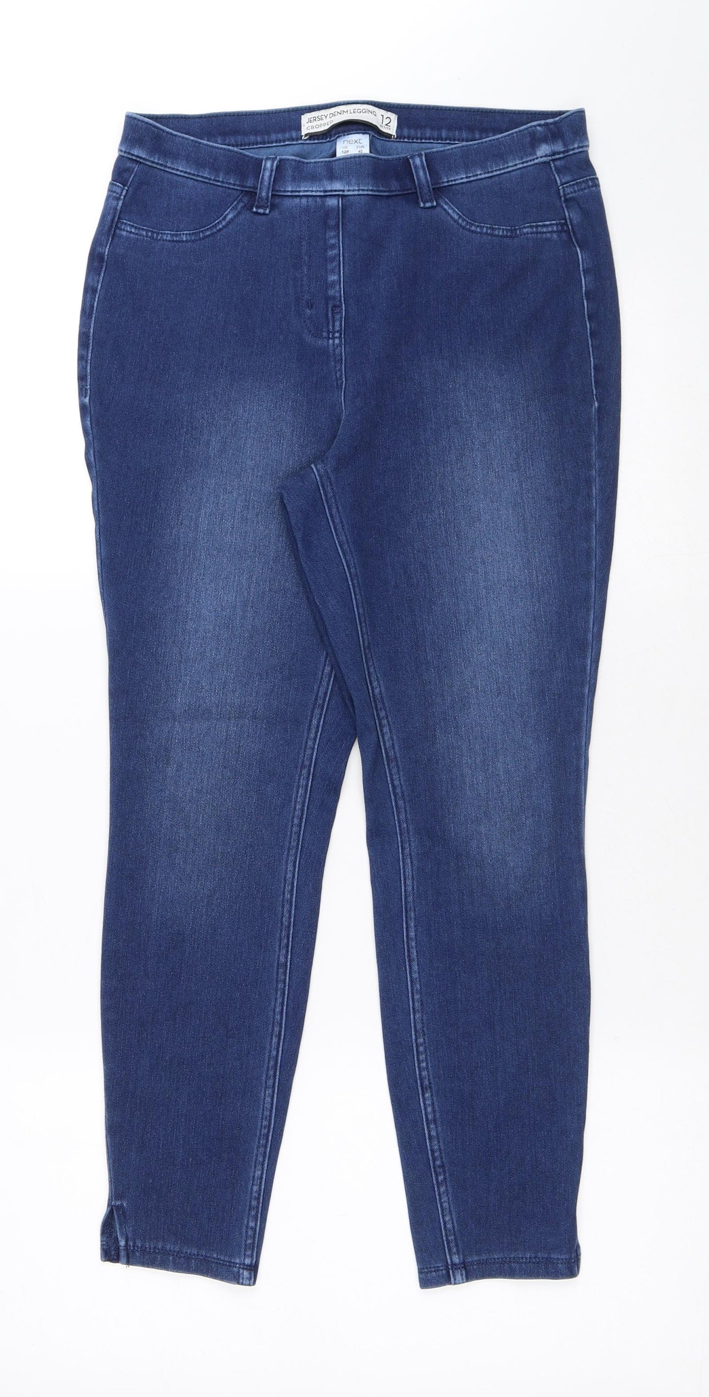 NEXT Womens Blue Cotton Jegging Jeans Size 12 L24 in Regular