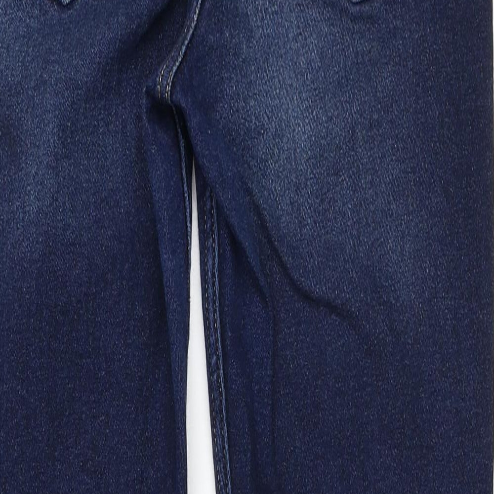 River Island Womens Blue Cotton Skinny Jeans Size 10 L27 in Regular Button