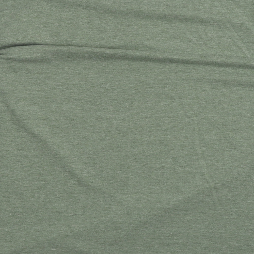 George Womens Green Polyester Basic T-Shirt Size 12 Round Neck