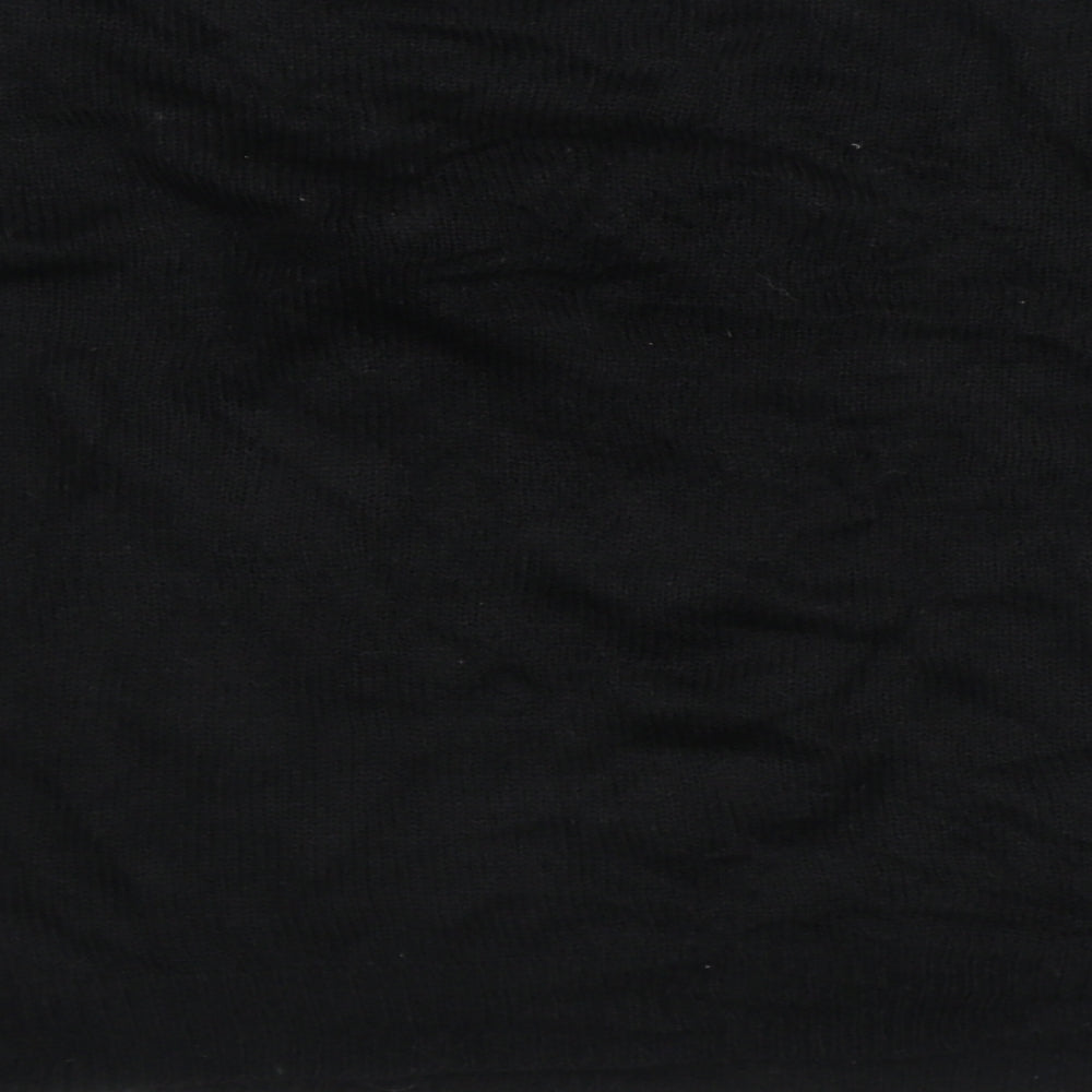 Brave Soul Womens Black Round Neck Acrylic Pullover Jumper Size 12 - Gingerbread Man