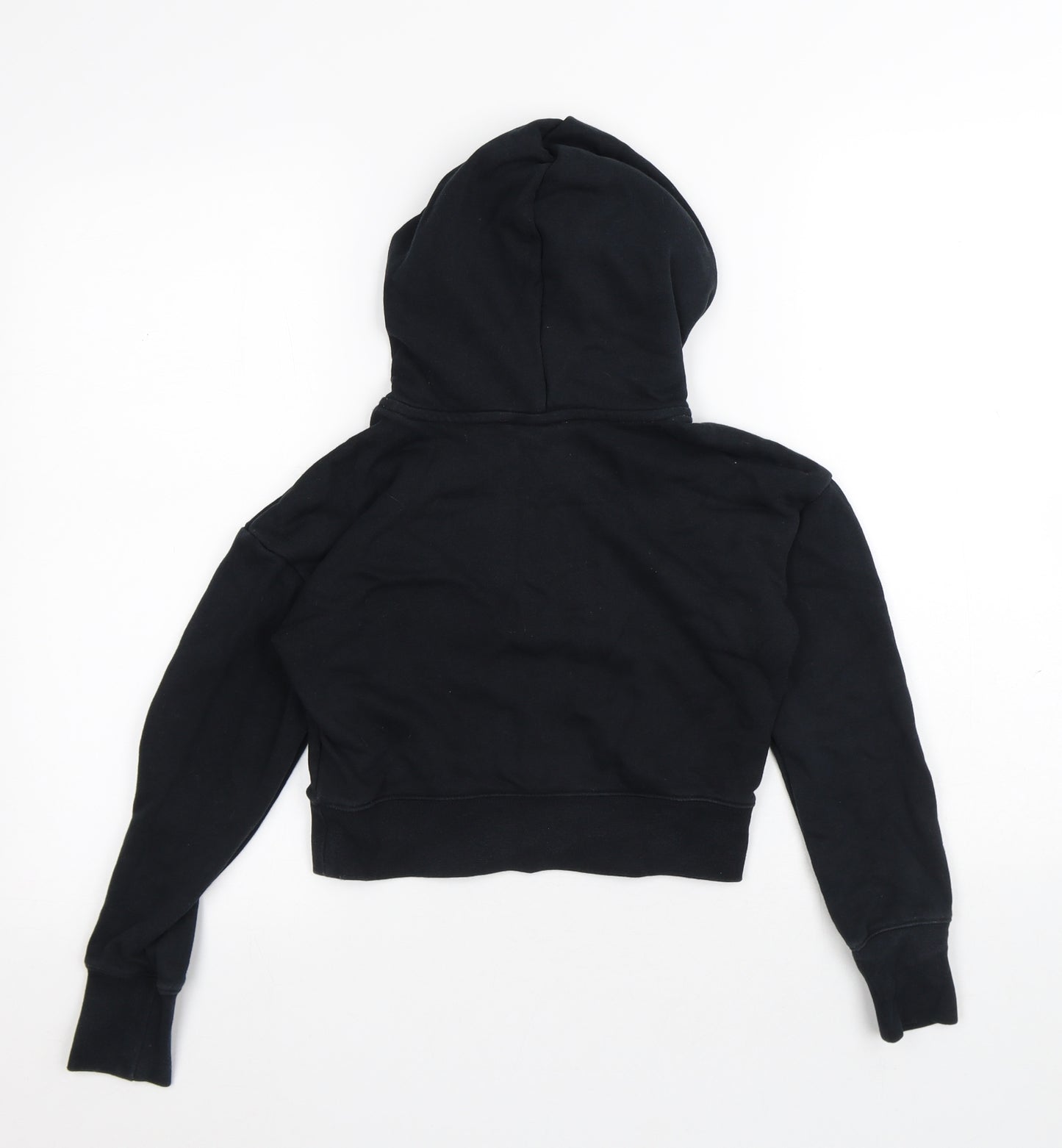 Nike Womens Black Cotton Pullover Hoodie Size M Pullover - Cropped