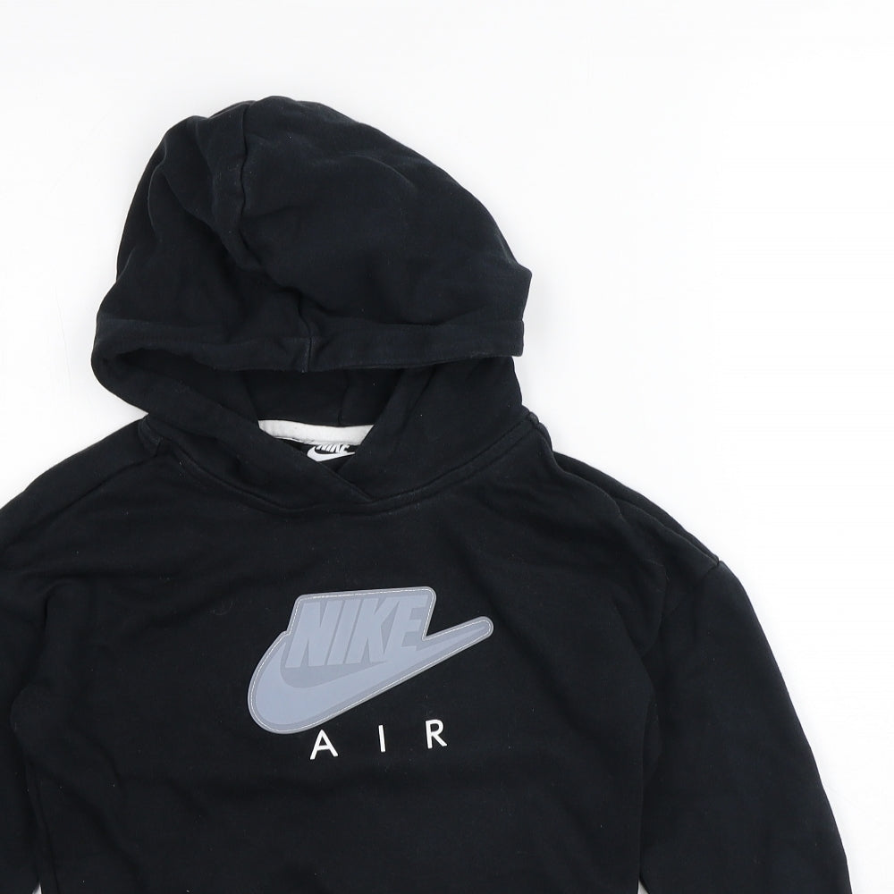 Nike Womens Black Cotton Pullover Hoodie Size M Pullover - Cropped