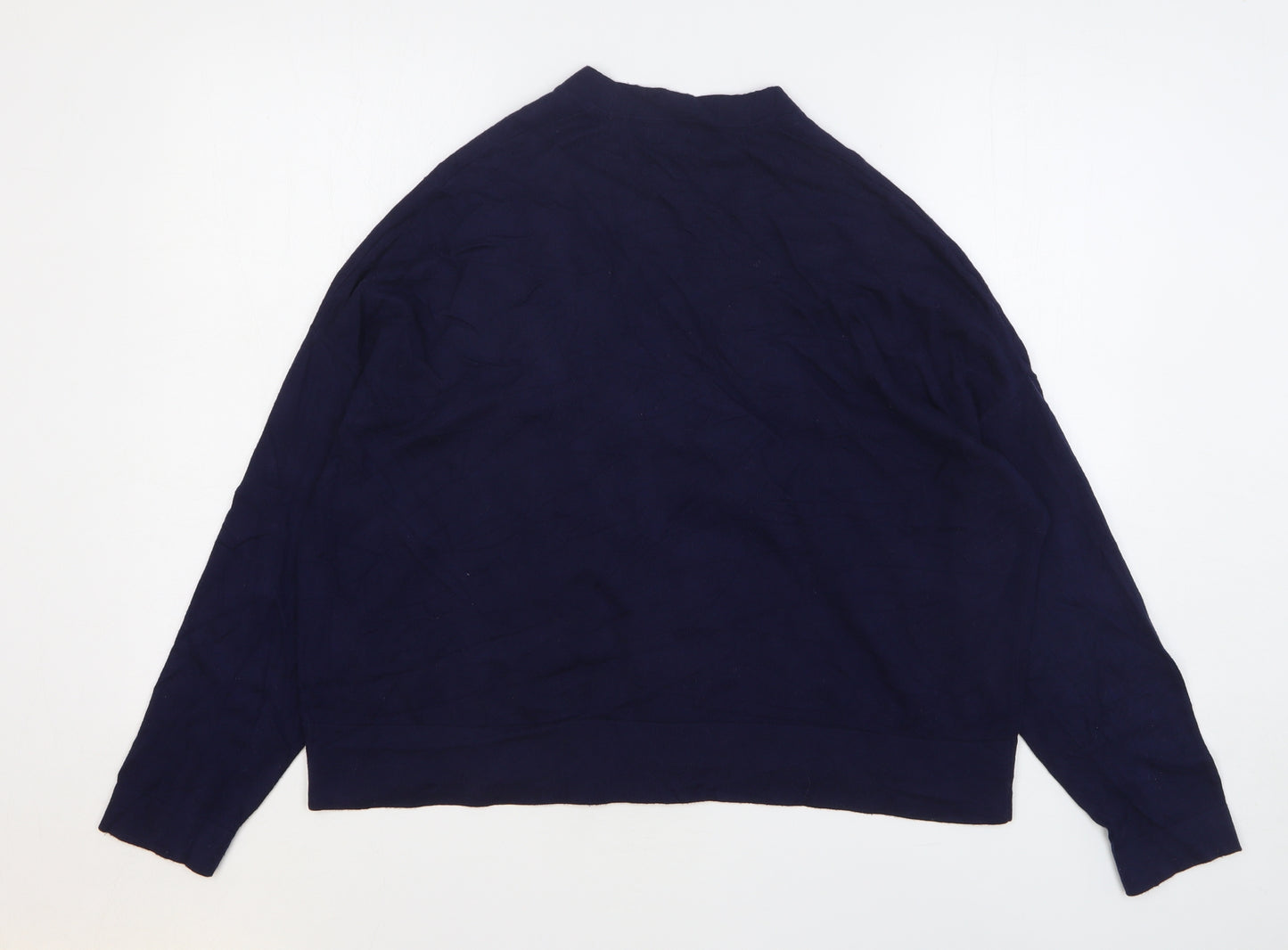 NEXT Womens Blue V-Neck Cotton Cardigan Jumper Size 14