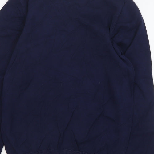 Du Pareil Girls Blue Round Neck Cotton Pullover Jumper Size 12 Years Pullover