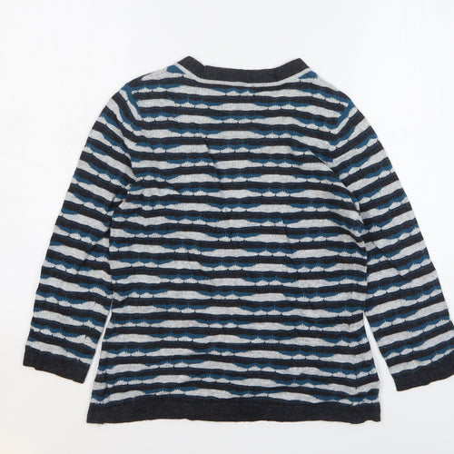 Country Casuals Womens Multicoloured Square Neck Striped Cotton Pullover Jumper Size S