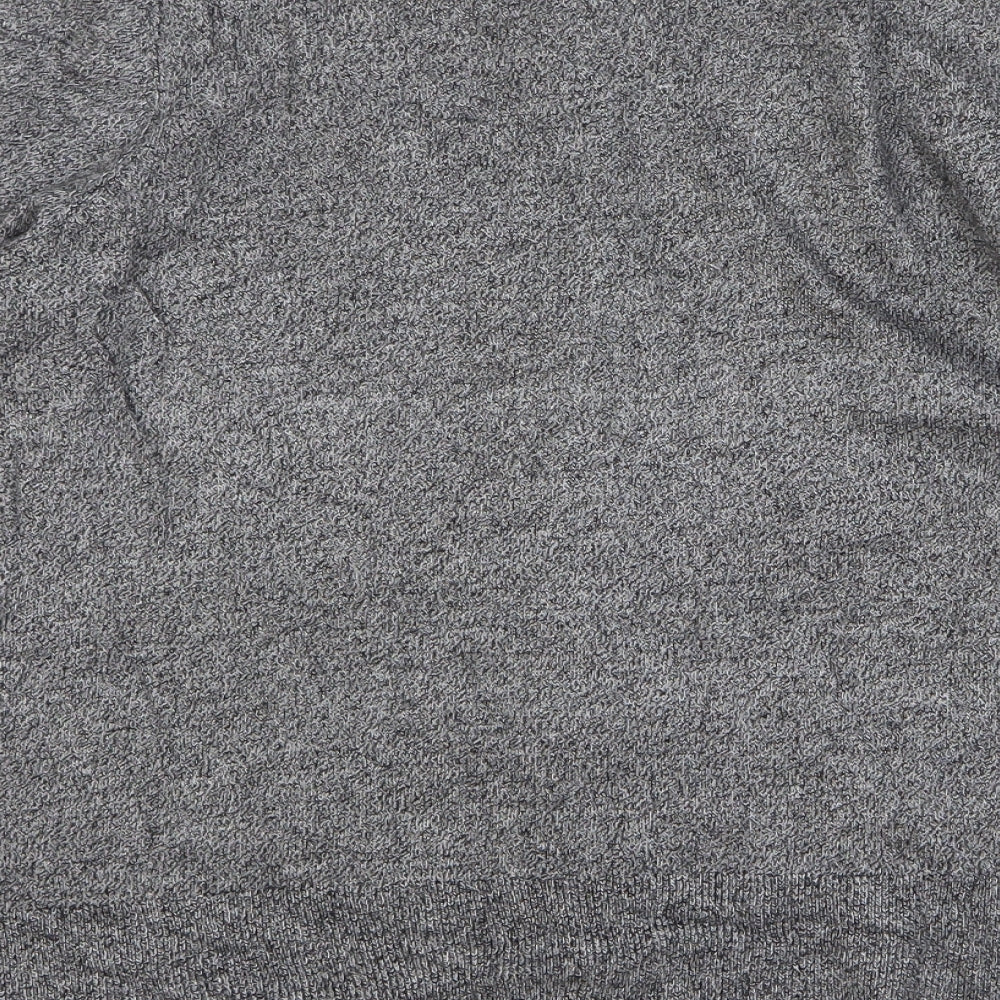 F&F Womens Grey Round Neck Viscose Cardigan Jumper Size 18