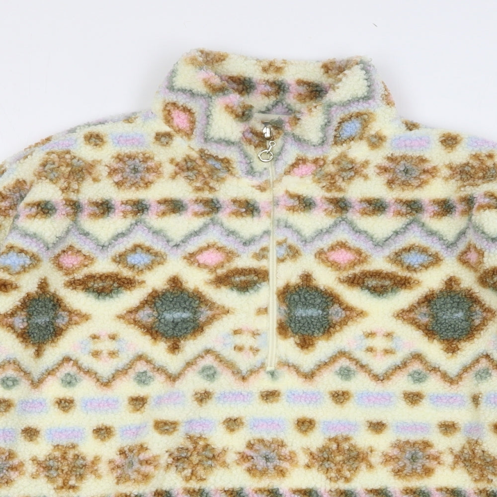 TU Womens Multicoloured Geometric Polyester Pullover Sweatshirt Size 20 Zip