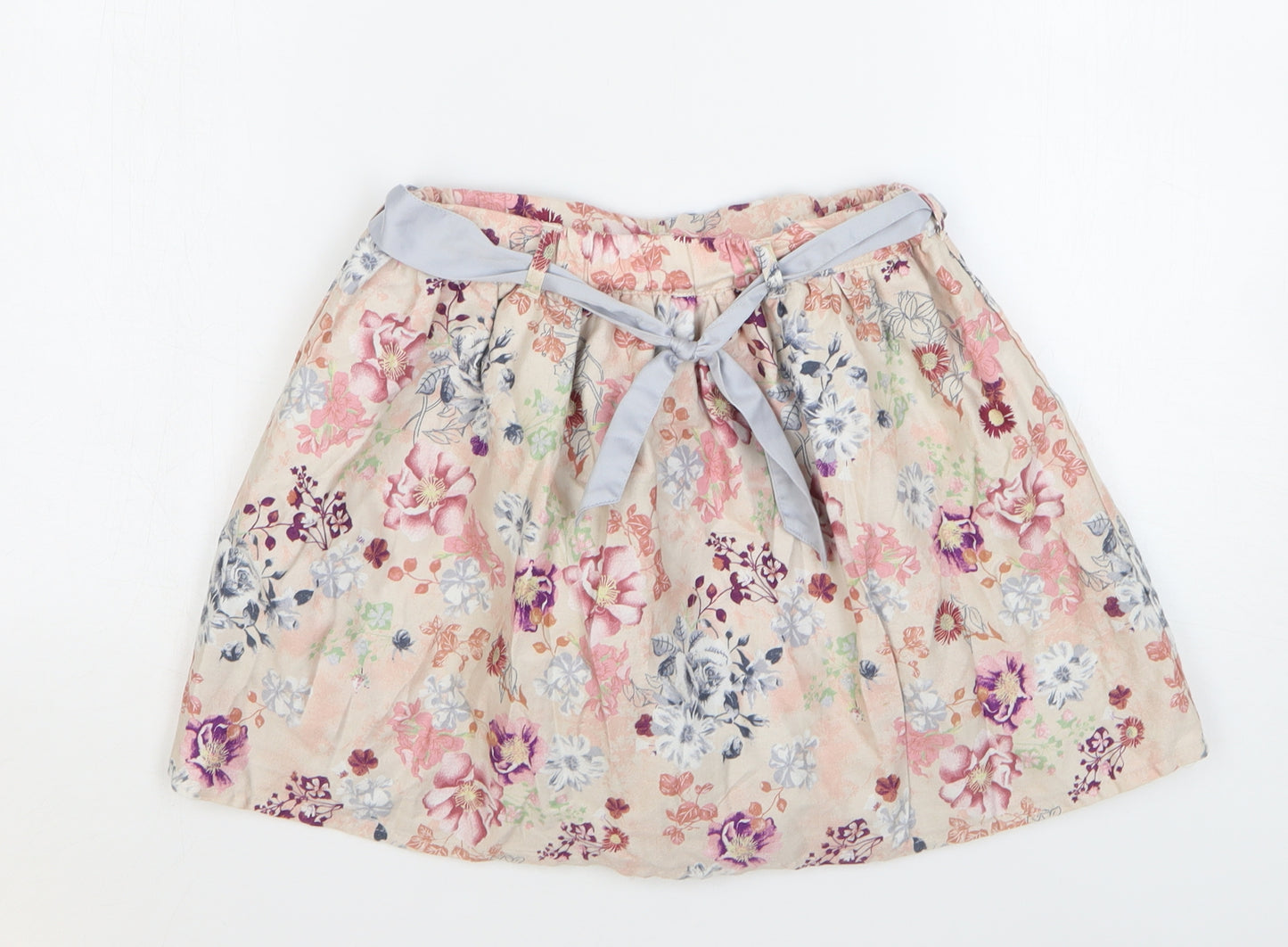 Little Stitches Girls Pink Floral Cotton A-Line Skirt Size 7-8 Years Regular