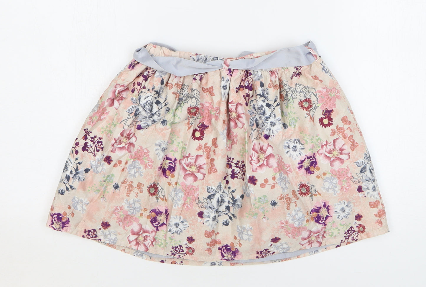 Little Stitches Girls Pink Floral Cotton A-Line Skirt Size 7-8 Years Regular
