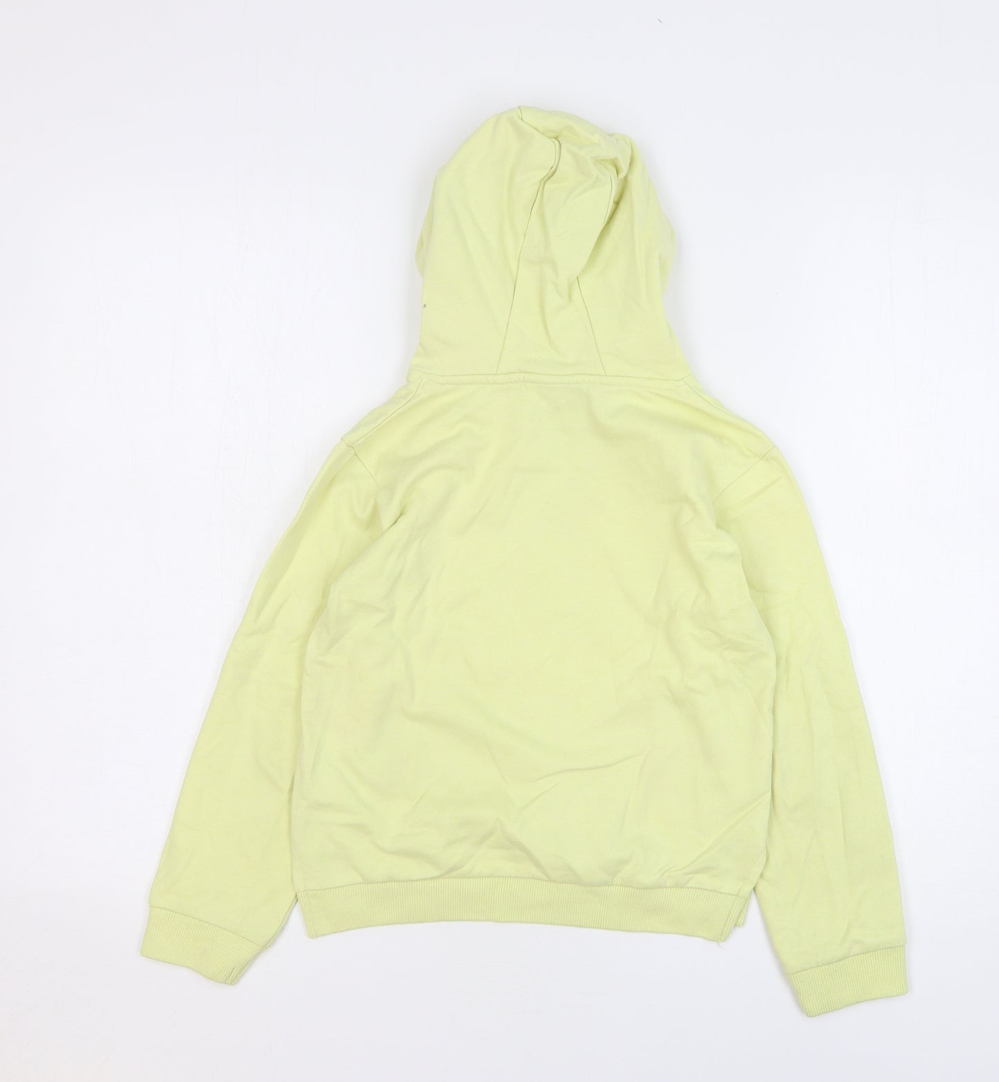 Matalan Girls Yellow Cotton Pullover Hoodie Size 9 Years Pullover - Unicorn Squad