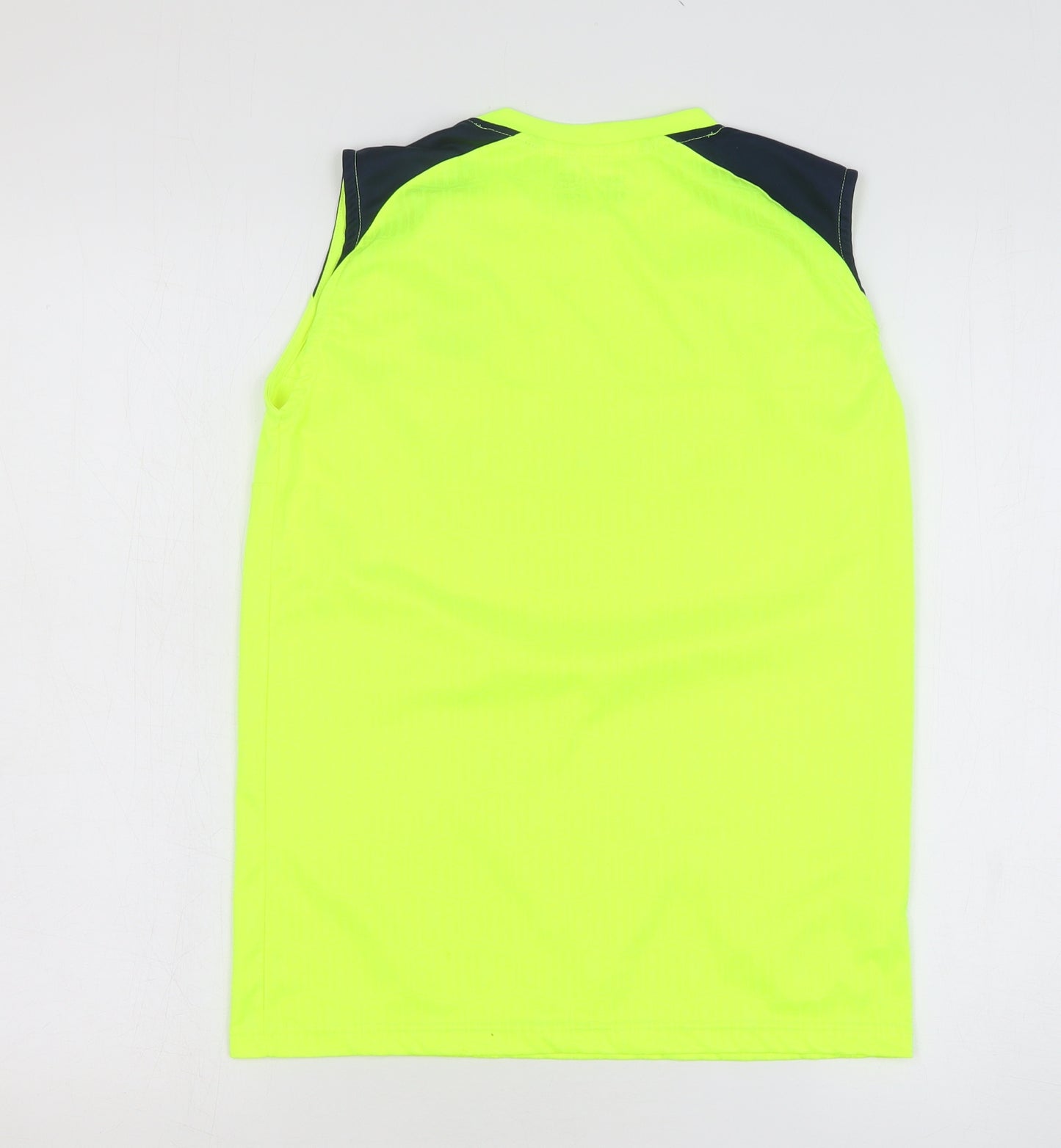 FC Barcelona Boys Yellow Geometric Polyester Basic Tank Size 12-13 Years Round Neck Pullover