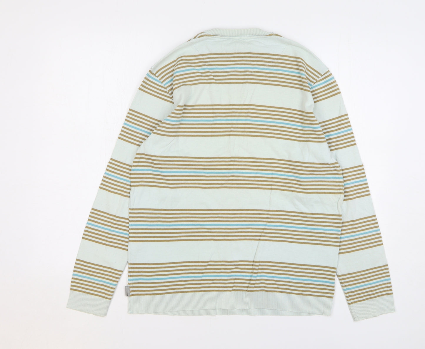 Ted Baker Womens Multicoloured Striped Cotton Pullover Sweatshirt Size L Pullover