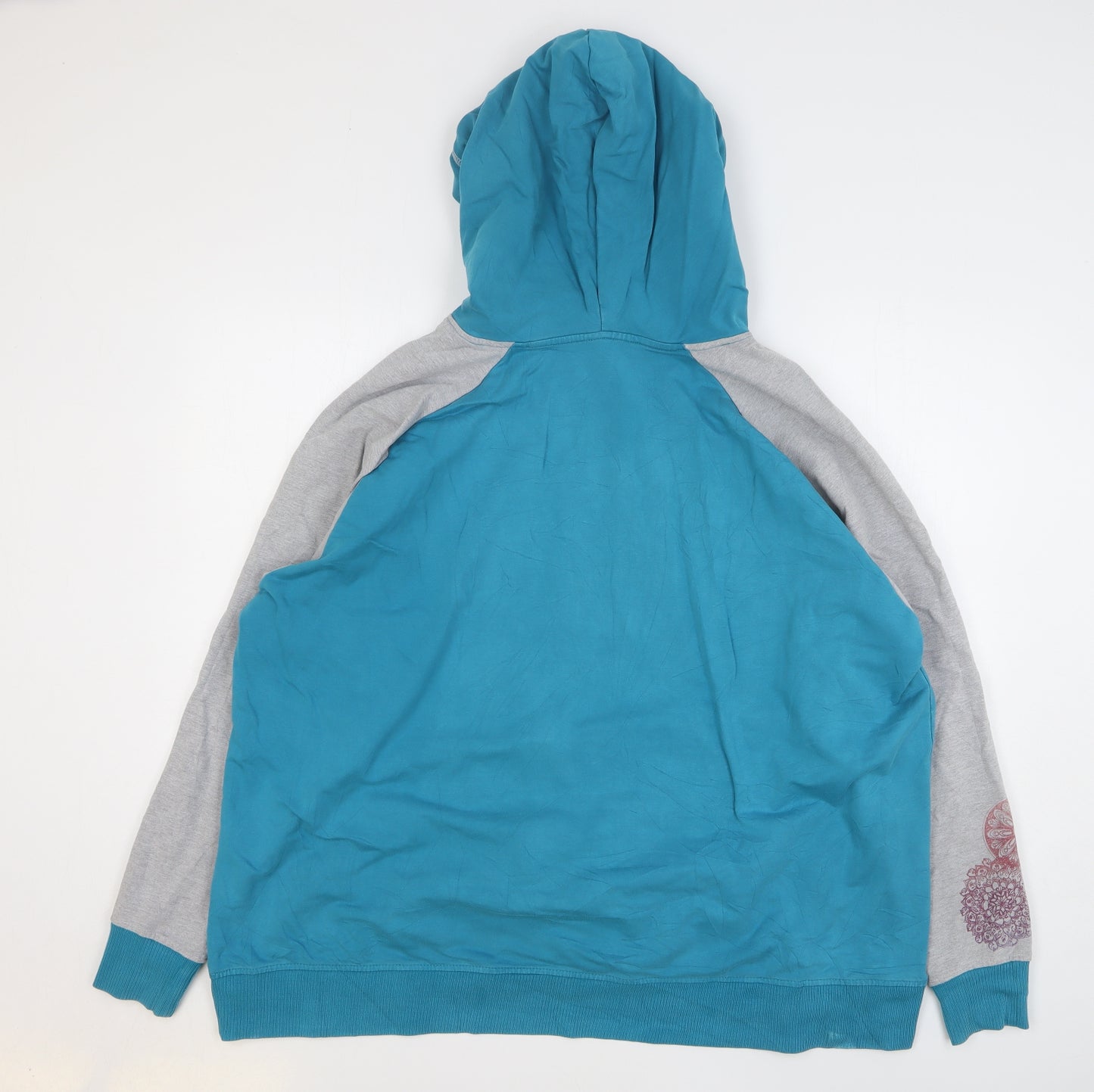 Joe Browns Womens Blue Cotton Pullover Hoodie Size 32 Pullover