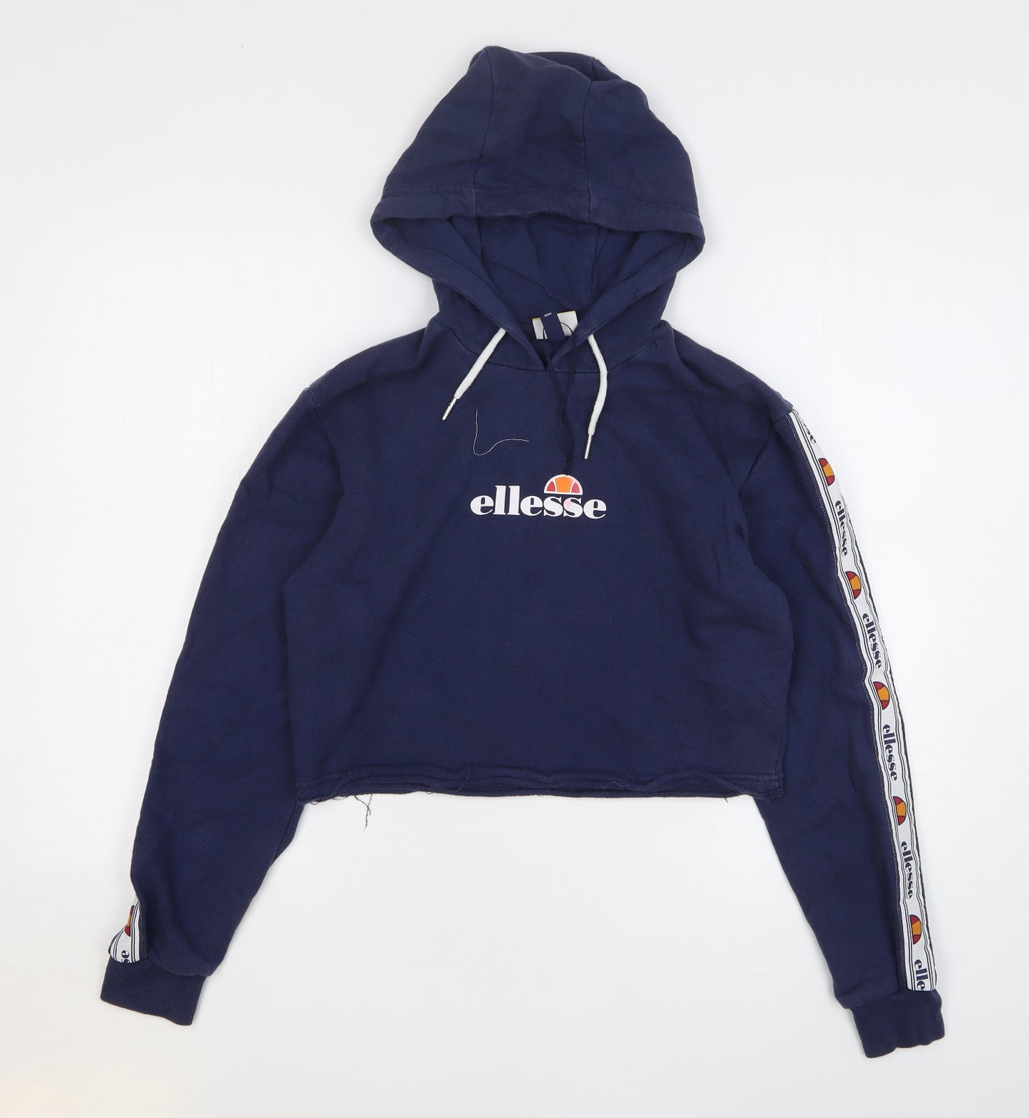 ellesse Womens Blue Cotton Pullover Hoodie Size 10 Pullover - Cropped