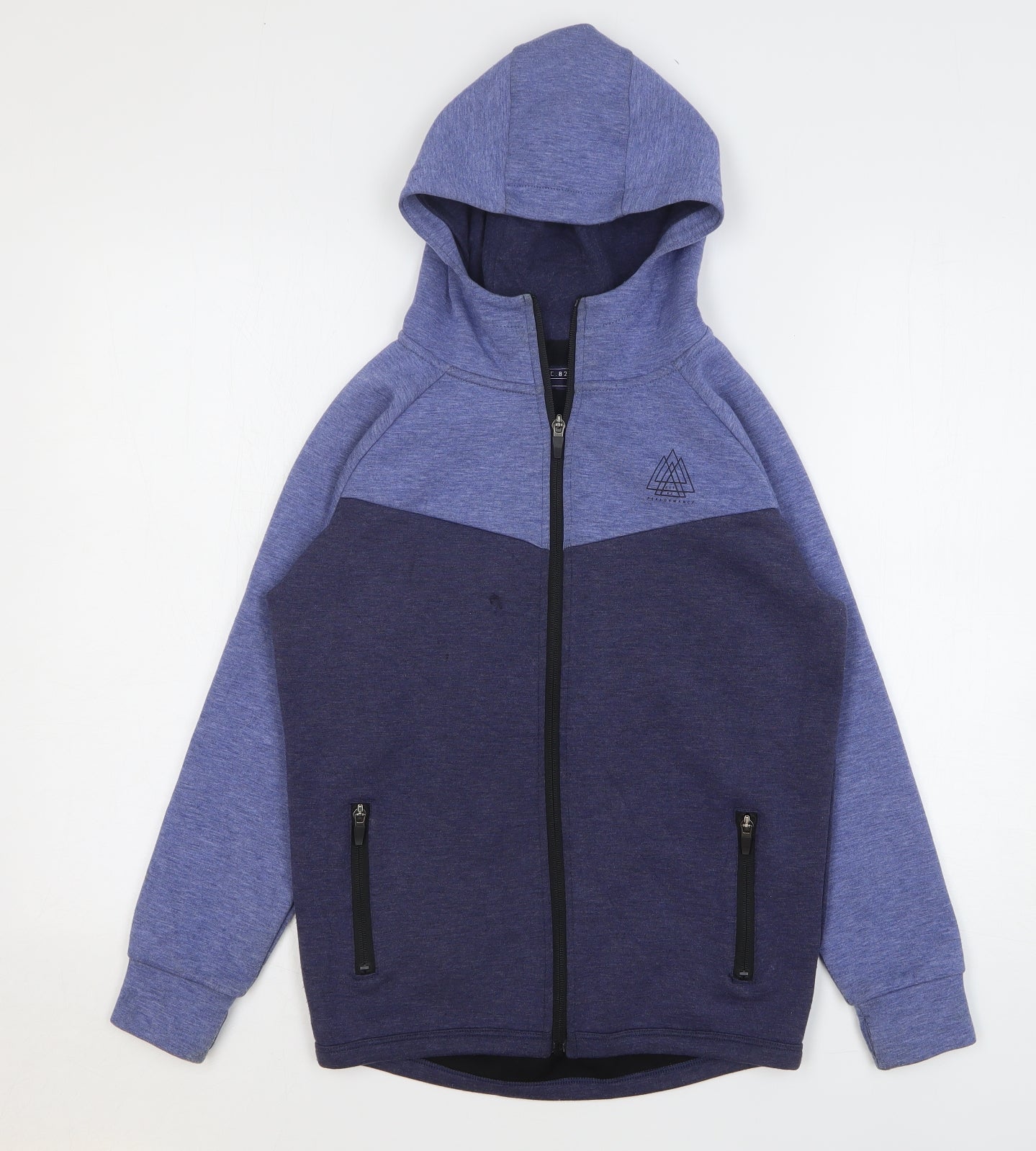 NEXT Boys Blue Polyester Full Zip Hoodie Size 11 Years Zip