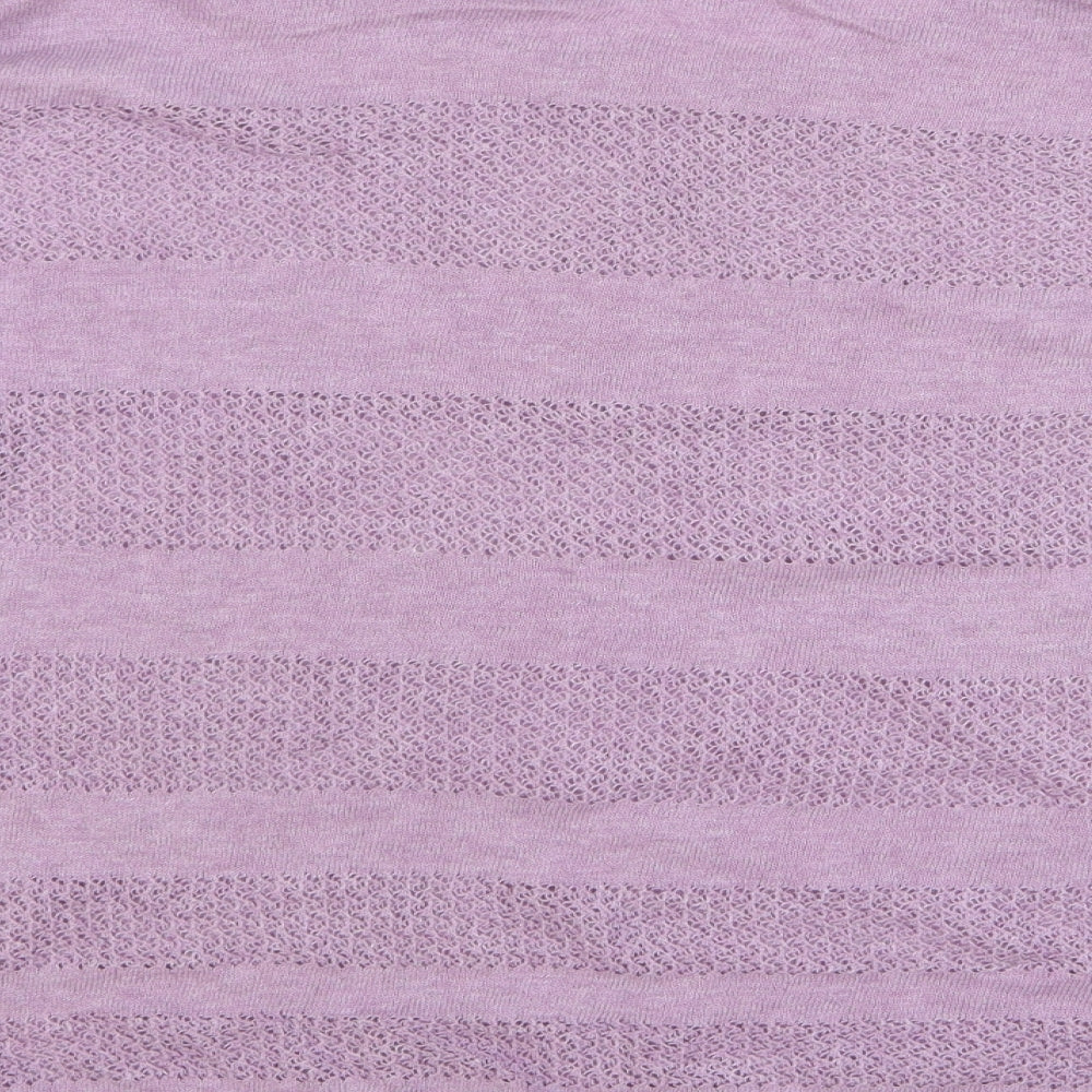 Marks and Spencer Womens Purple Round Neck Cotton Pullover Jumper Size 18
