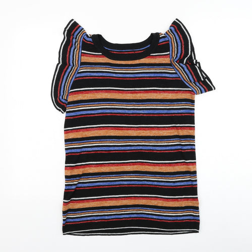 NEXT Womens Multicoloured Round Neck Striped Acrylic Pullover Jumper Size 12