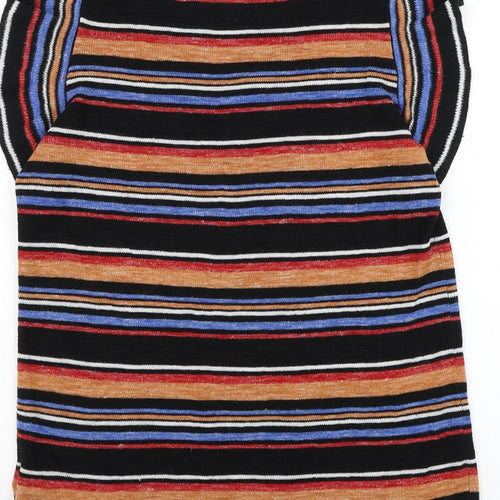 NEXT Womens Multicoloured Round Neck Striped Acrylic Pullover Jumper Size 12