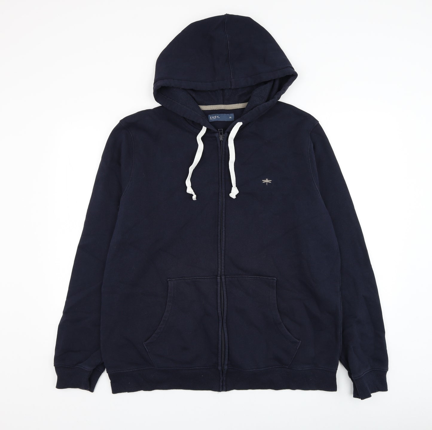Matalan Mens Blue Cotton Full Zip Hoodie Size XL
