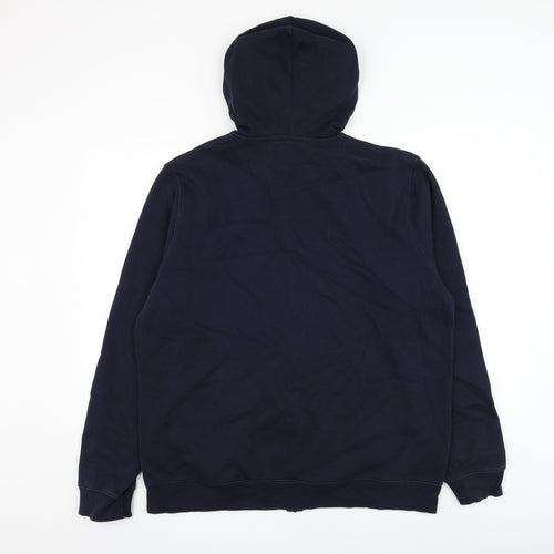 Matalan Mens Blue Cotton Full Zip Hoodie Size XL