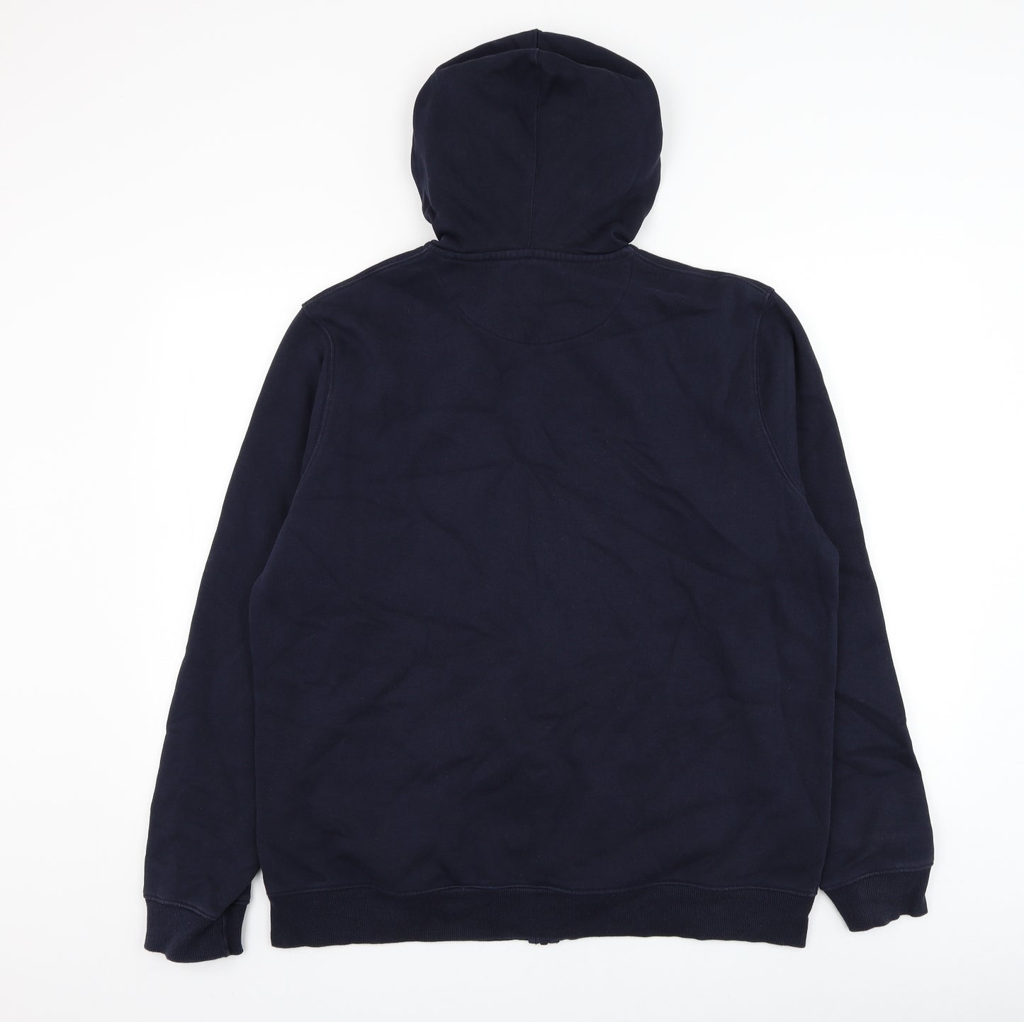 Matalan Mens Blue Cotton Full Zip Hoodie Size XL