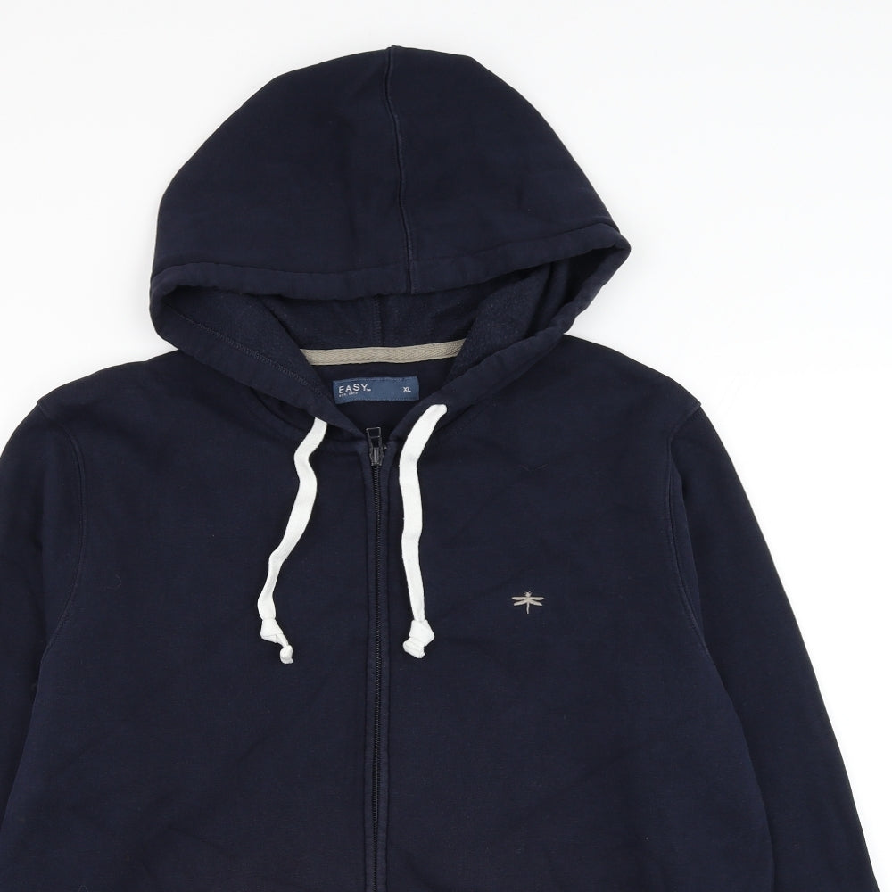 Matalan Mens Blue Cotton Full Zip Hoodie Size XL