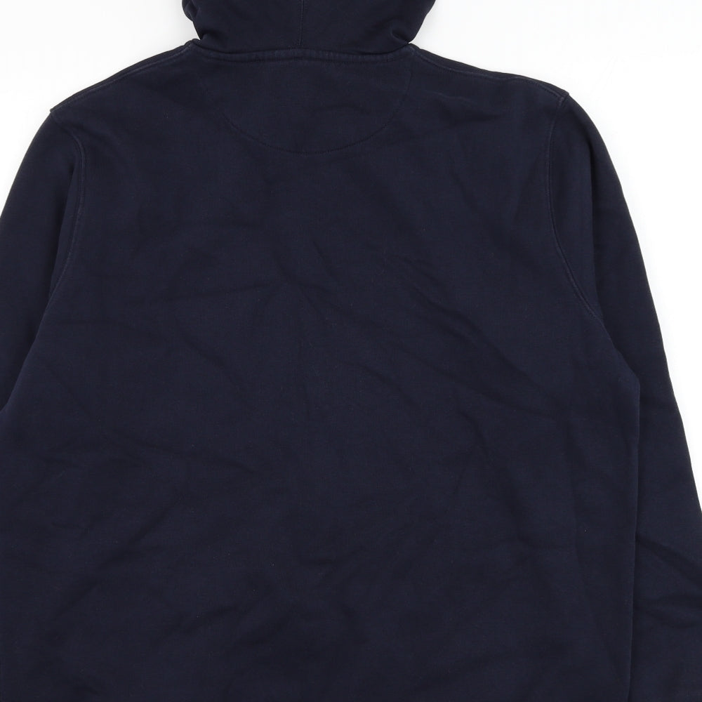 Matalan Mens Blue Cotton Full Zip Hoodie Size XL