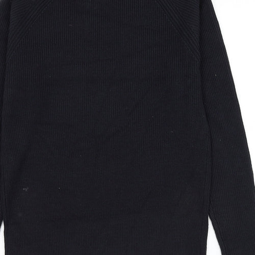 Burton Mens Blue Round Neck Acrylic Pullover Jumper Size M