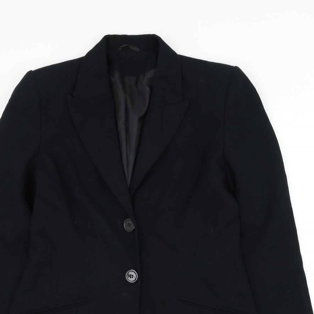 Principles Womens Black Jacket Blazer Size 10 Button