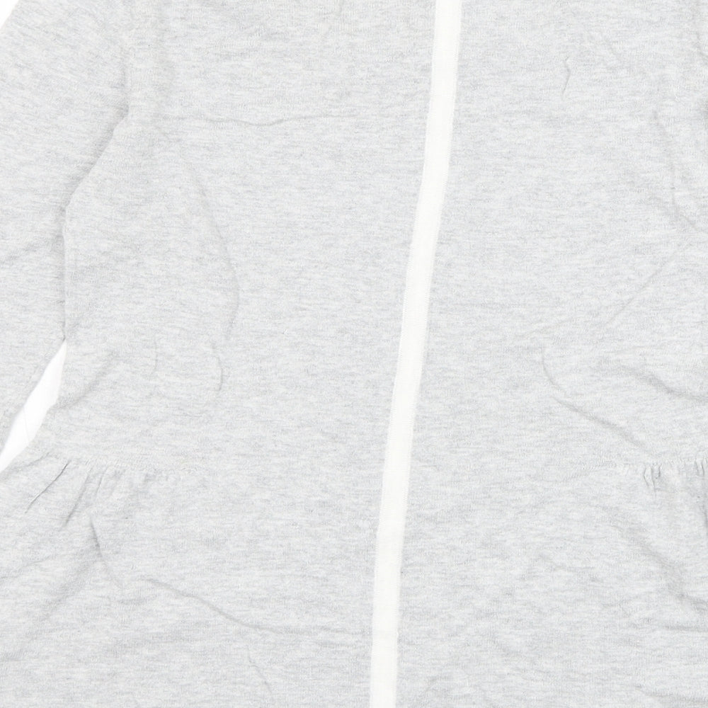 Mint Velvet Womens Grey Boat Neck Cotton Pullover Jumper Size 8