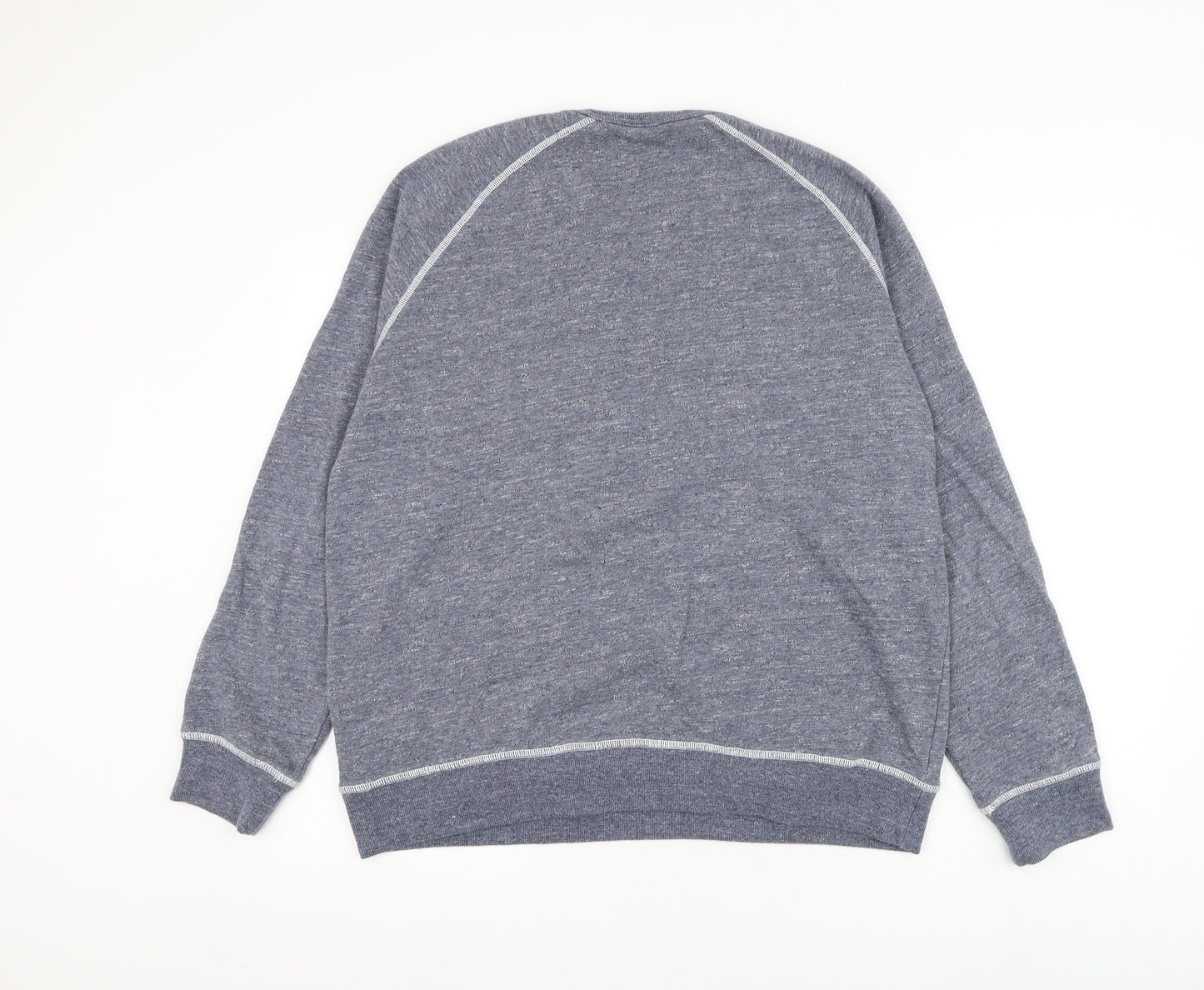 TU Mens Blue Cotton Pullover Sweatshirt Size XL